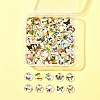 60Pcs Half Round with Butterfly Glass Cabochons GGLA-FS0001-16B-7