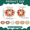 36Pcs 6 Colors Alloy Connector Cabochon Settings FIND-PH0061-67-5
