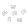 6Pcs 925 Sterling Silver Hollow Initial Beads STER-TA0001-53R-2