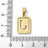 304 Stainless Steel Alphabet Pendants STAS-S152-01G-J-3