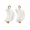Natural Shell Moon Pendants STAS-D378-37G-1