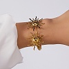 304 Stainless Steel Cuff Bangles for Women BJEW-Z157-01G-04-1