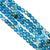 Natural Stripe Agate Beads Strands G-G581-4mm-05-2