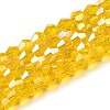 Transparent Electroplate Glass Beads Strands EGLA-A039-T6mm-B22-1