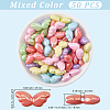 50Pcs UV Plating Opaque Acrylic Beads OACR-PA0001-88-2