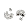 Rack Plating Brass Stud Earrings for Women EJEW-D280-04P-2