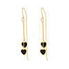 Brass & Acrylic Heart Dangle Ear Thread for Women WGB9E13-01-5