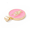 Rack Plating Brass Enamel Pendants KK-B065-03G-04-3