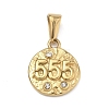 Textured 304 Stainless Steel Pendants STAS-A140-02G-5-1
