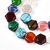 Natural & Synthetic Mixed Stone Beads Strands G-WH0034-05-4