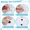 6Pcs Flat Round Brass Enamel Cufflinks FIND-ME0003-12-3