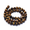 Natural Yellow Tiger Eye Beads Strands G-D0013-72B-2