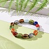 Ethnic Style Colorful Handmade Porcelain Beaded Stretch Bracelet for Women BJEW-JB09089-02-2