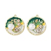 Rack Plating Alloy Enamel Pendants FIND-I038-14-2