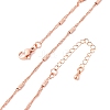 Brass Singapore Chains Necklaces for Women NJEW-D302-04RG-2