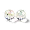 UV Plating Rainbow Iridescent Acrylic Beads X-TACR-D010-01G-2