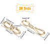 20 Sets Brass Hook and S-Hook Clasps KK-FH0003-02-6