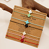 7Pcs Resin Cross Bead Braided Bracelets Sets with Card MP2804-3