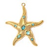 304 Stainless Steel with Rhinestone Pendants RB-OY001-60G-02-1
