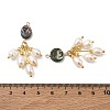 Natural Abalone Shell & Natural Freshwater Pearl Tassel Pendants PALLOY-JF06030-3