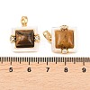 Natural Tiger Eye and Freshwater Shell Pendants KK-H538-24C-G-3