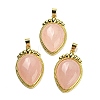 Natural Rose Quartz Pendants G-F760-02A-03G-1