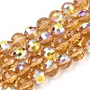 Transparent Electroplate Glass Beads Strands EGLA-N012-001-B05-1