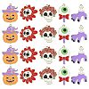 30Pcs 5 Styles Halloween Theme Alloy Enamel Pendants ENAM-CJ0005-10-1