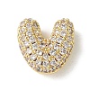 Brass Micro Pave Cubic Zirconia Beads X-KK-P290-61G-V-1