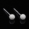 Textured 925 Sterling Silver Ball Stud Earrings LS-EJEW-L202-004A-4