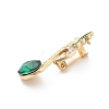 Musical Note Rhinestone Brooch Pins JEWB-A031-02G-02-2