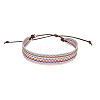 Cotton Flat Cord Bracelet with Wax Ropes PW-WG81226-08-1