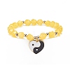 Natural Jade Stretch Bracelet BJEW-JB08525-04-1