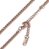 Ion Plating(IP) 304 Stainless Steel Wheat Chain Necklace for Men Women NJEW-K245-021D-2