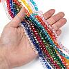 Electroplate Glass Beads Strands EGLA-X0007-01B-8mm-4