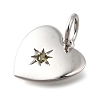 925 Sterling Silver Micro Pave Clear Cubic Zirconia Charms STER-V001-01P-08-2