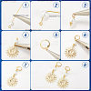 DIY Brass Star Moon Sun Leverback Earring Making Kit DIY-SC0025-86-6