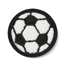 Sports Ball Theme Computerized Towel Fabric Embroidery Iron on Cloth Patches PATC-WH0007-23C