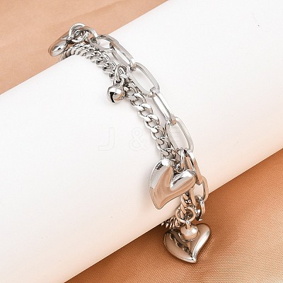 304 Stainless Steel Multi-strand Bracelets BJEW-P365-02P-1