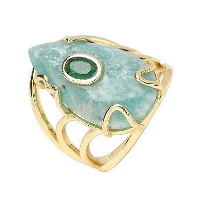 Natural Amazonite Cuff Rings GG-CBA5FCC-03G-08-1