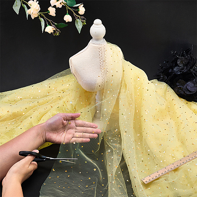 10 Yards Polyamide Mesh Background Fabric DIY-FG0008-72A-1