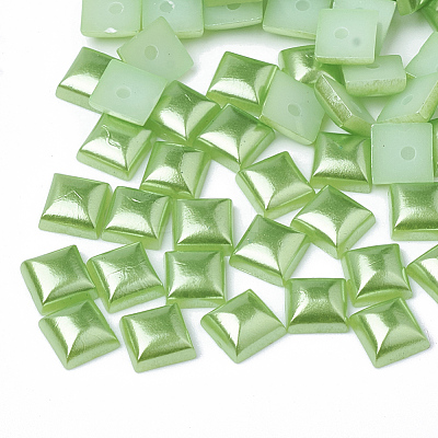 ABS Plastic Imitation Pearl Cabochons SACR-R748-6x6mm-Z7-1