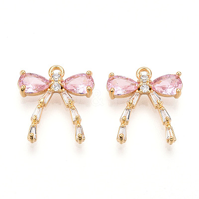 Brass Micro Pave Cubic Zirconia Pendants KK-N261-93B-G-1