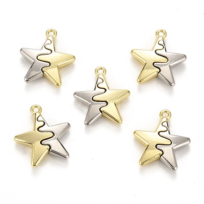 Spray Painted Alloy Pendants FIND-I016-B01-1