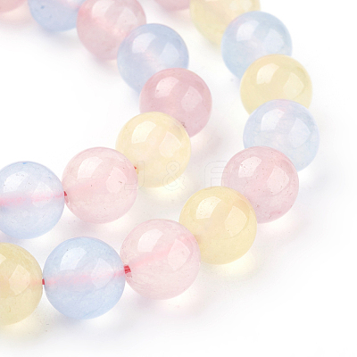 Natural White Jade Beads Strands G-D453-10mm-1