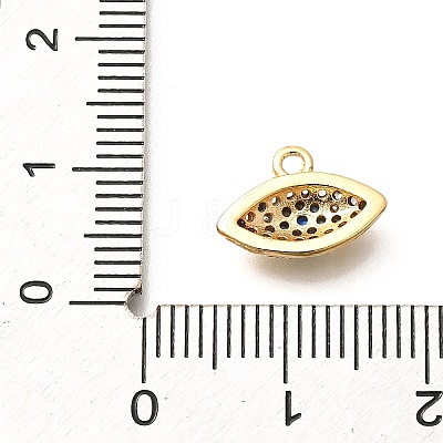 Brass Micro Pave Cubic Zirconia Charms KK-G519-09G-01-1