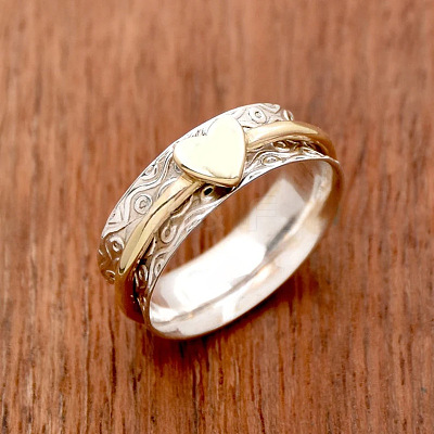 Retro Alloy Heart Finger Rings for Women WG68F8B-01-1