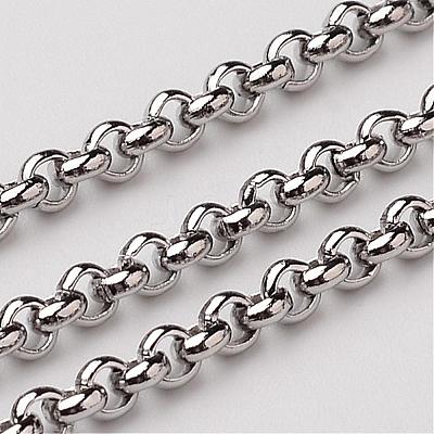Tarnish Resistant 304 Stainless Steel Rolo Chains CHS-K001-99C-1