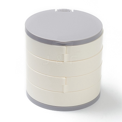 Rotatable 4-Layer Plastic Jewelry Storage Box AJEW-YW0001-13C-1