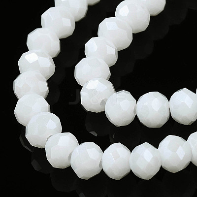 Electroplate Glass Beads Strands X-EGLA-A034-P4mm-A21-1